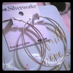 Silverworks big hoops earrings